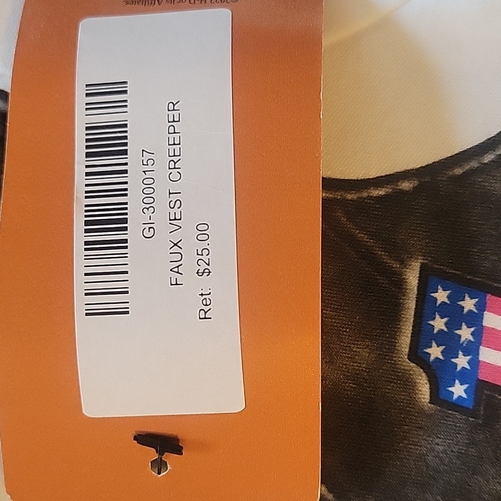 NWT Harley Davidson Faux Vest Onsie - Picture 5 of 5